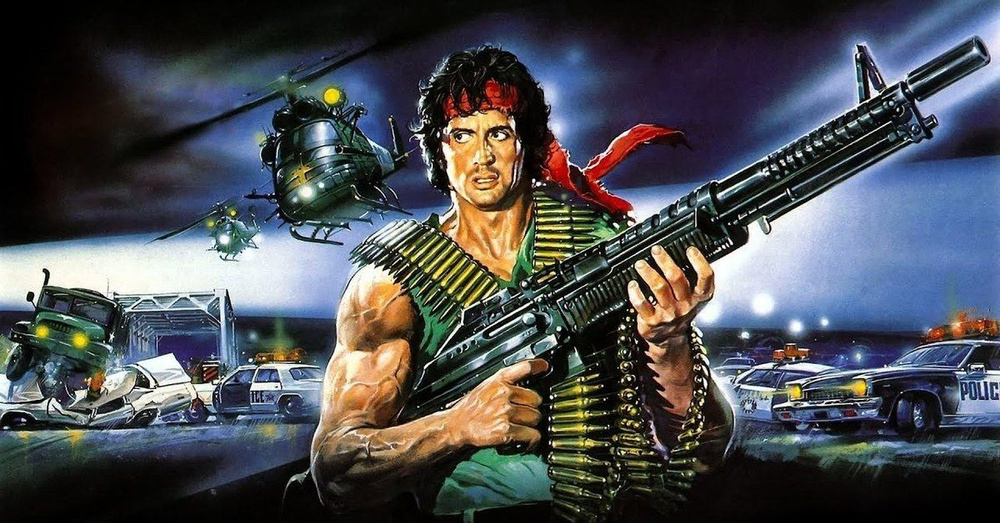 Постер - Рэмбо, RAMBO - Первая кровь, STALLONE, Декор дома - 80 x 43 см.  #1