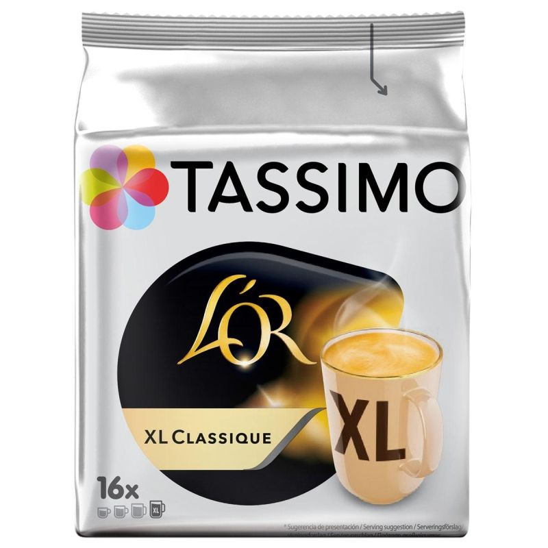 Jacobs Кофе в капсулах Tassimo L'OR XL Classique натуральный жареный, молотый, набор из 16 штук  #1