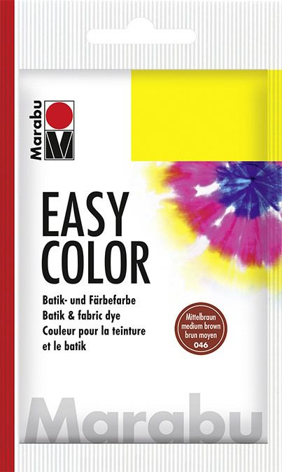 Краска для окрашивания ткани вручную Easy Color, 25г, коричневый средний  #1