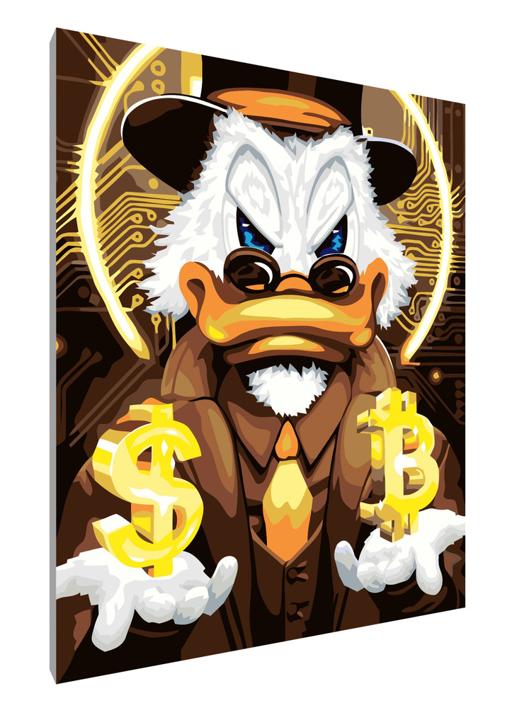 Картина по номерам Скрудж МакДак с биткоином - купить с доставкой по ...