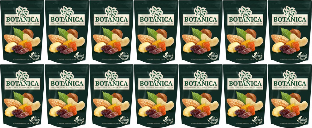Фруктово-ореховая смесь Botanica с цукатами сладкая, комплект: 14 упаковок по 140 г  #1