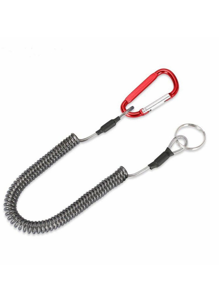 Ретривер-тросик пружинный, рыболовный, спиннинговый, Lanyard, ланъярд ...