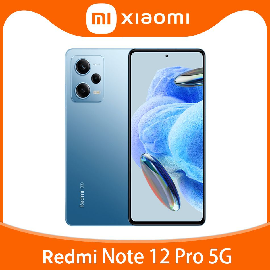 Xiaomi Смартфон Глобальная версия Xiaomi Redmi Note 12 Pro 5G NFC  поддерживает русский язык 6/128 ГБ, синий