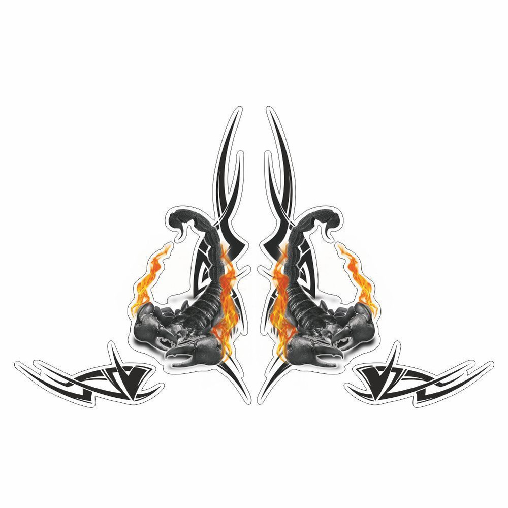 тонировка-уголок, малая, цветная \"Скорпион\", 350х160мм, Арт рэйсинг ...