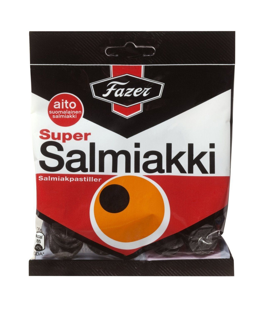 Конфеты Лакрица Fazer Super Salmiakki, 80 гр #1