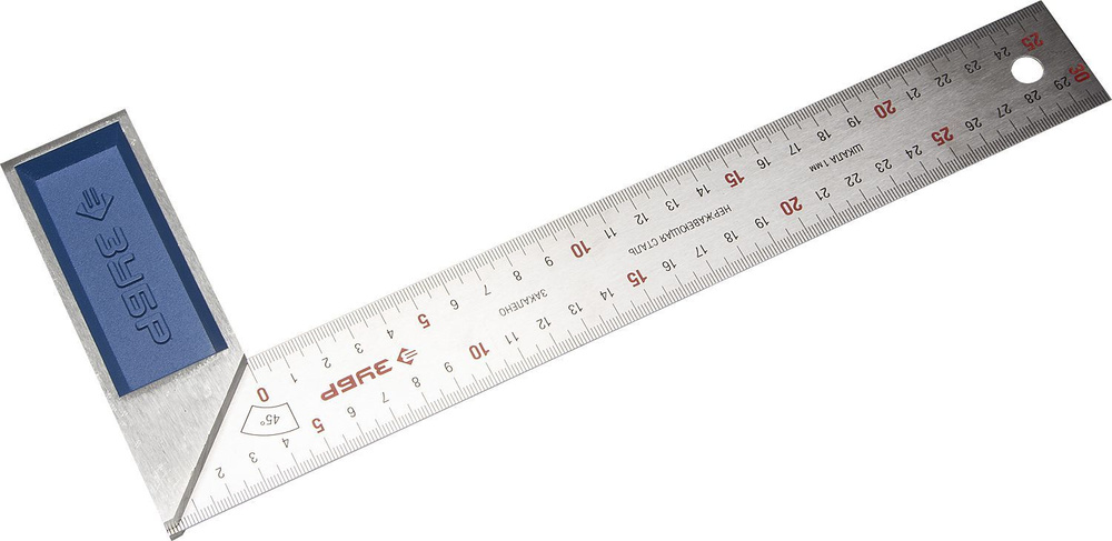 Линейка/угольник ЗУБР 34393-30 300мм, Нержавеющая сталь - купить по ...
