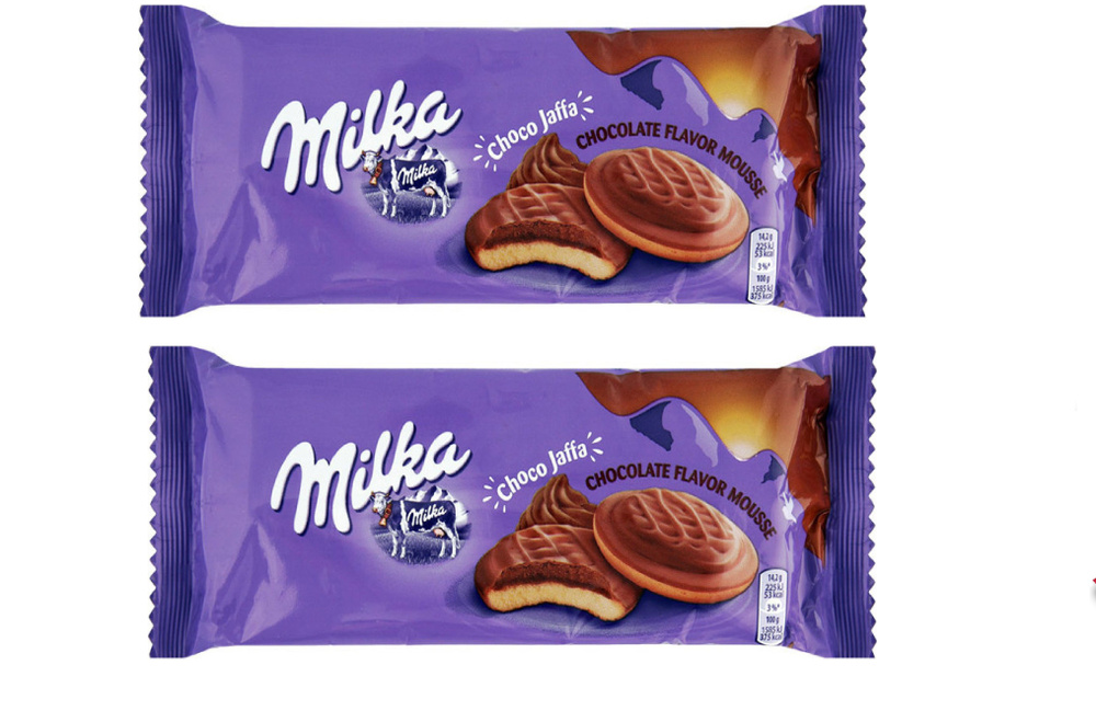 Milka печенье бисквитное с начинкой Апельсиновое желе Jaffa Delicje ...