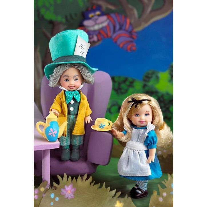Набор Кукол Barbie Kelly and Tommy as Alice and the Mad Hatter (Барби Кэлли и Томми в роли Алисы и Безумного #1