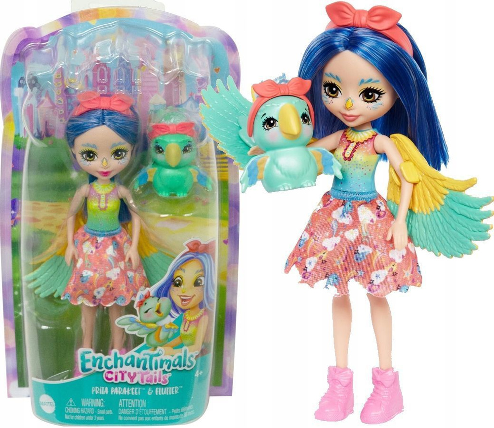 Кукла Mattel Enchantimals City Tails Попугай Прита и питомец Флаттер HHB89  - купить с доставкой по выгодным ценам в интернет-магазине OZON (960048821)