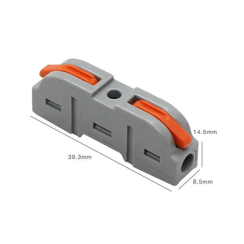 Клемма 1 контакт соединительная многоразовая проходная типа Ваго (WAGO ...