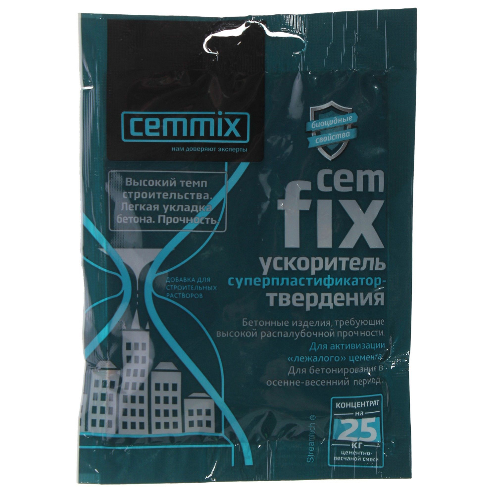 Ускоритель твердения Cemmix CemFix концентрат саше 50 мл #1