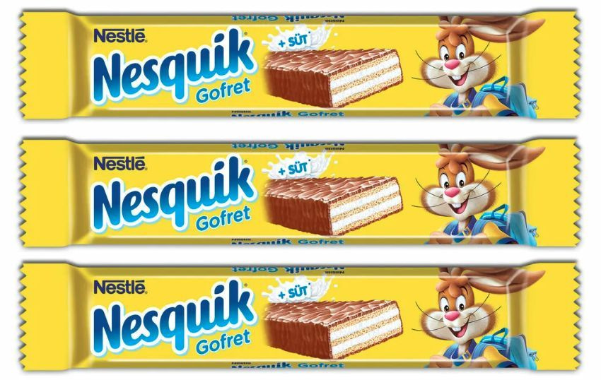 Nestle Nesquik Gofret легендарный батончик из молочного шоколада, вафли ...