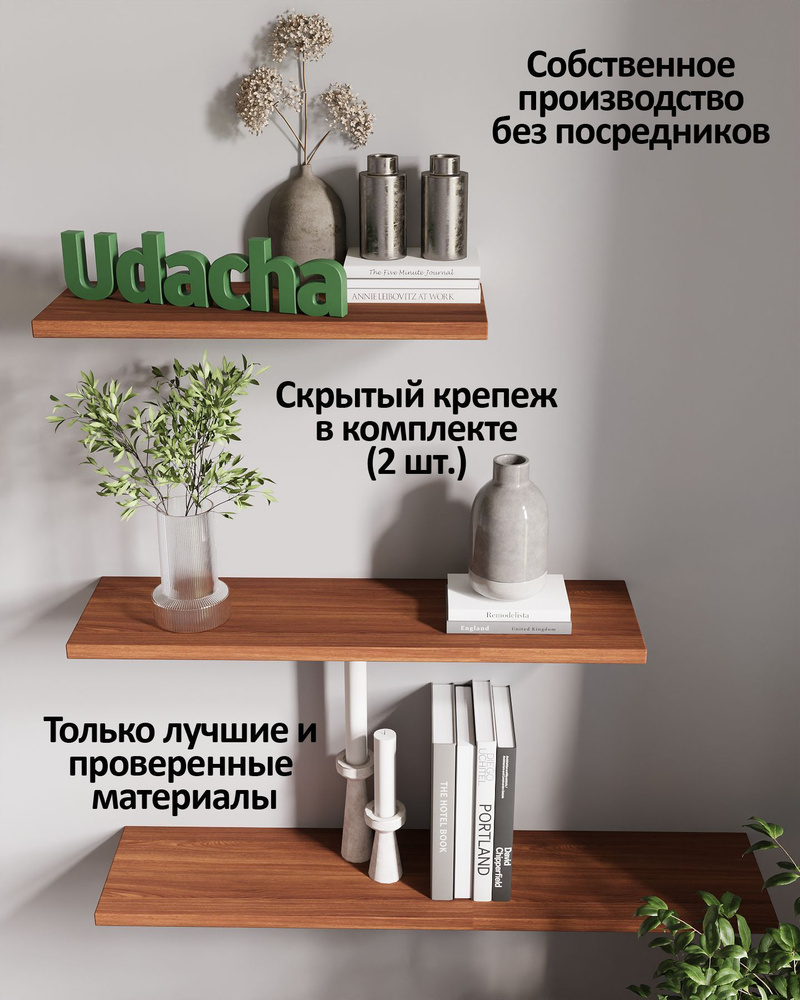 Полка Настенная, 50х19х1.6 см, 1 шт. - купить по низким ценам в  интернет-магазине OZON (957695783)