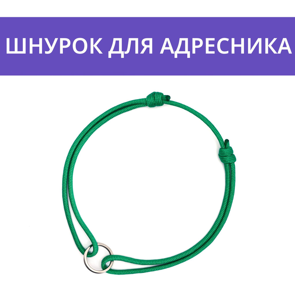 Шнурок для адресника с кольцом, S (20-40 см) - купить с доставкой по  выгодным ценам в интернет-магазине OZON (1022548737)