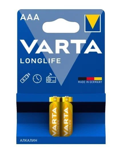 Батарейка Varta LONGLIFE LR03 AAA BL2 Alkaline 1.5V (4103) (2/20/100) #1