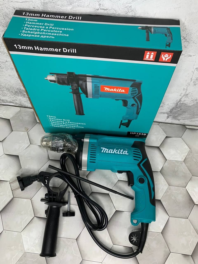 Дрель ударная сетевая электрическая Makita HP1630/электродрель 710 Вт ...