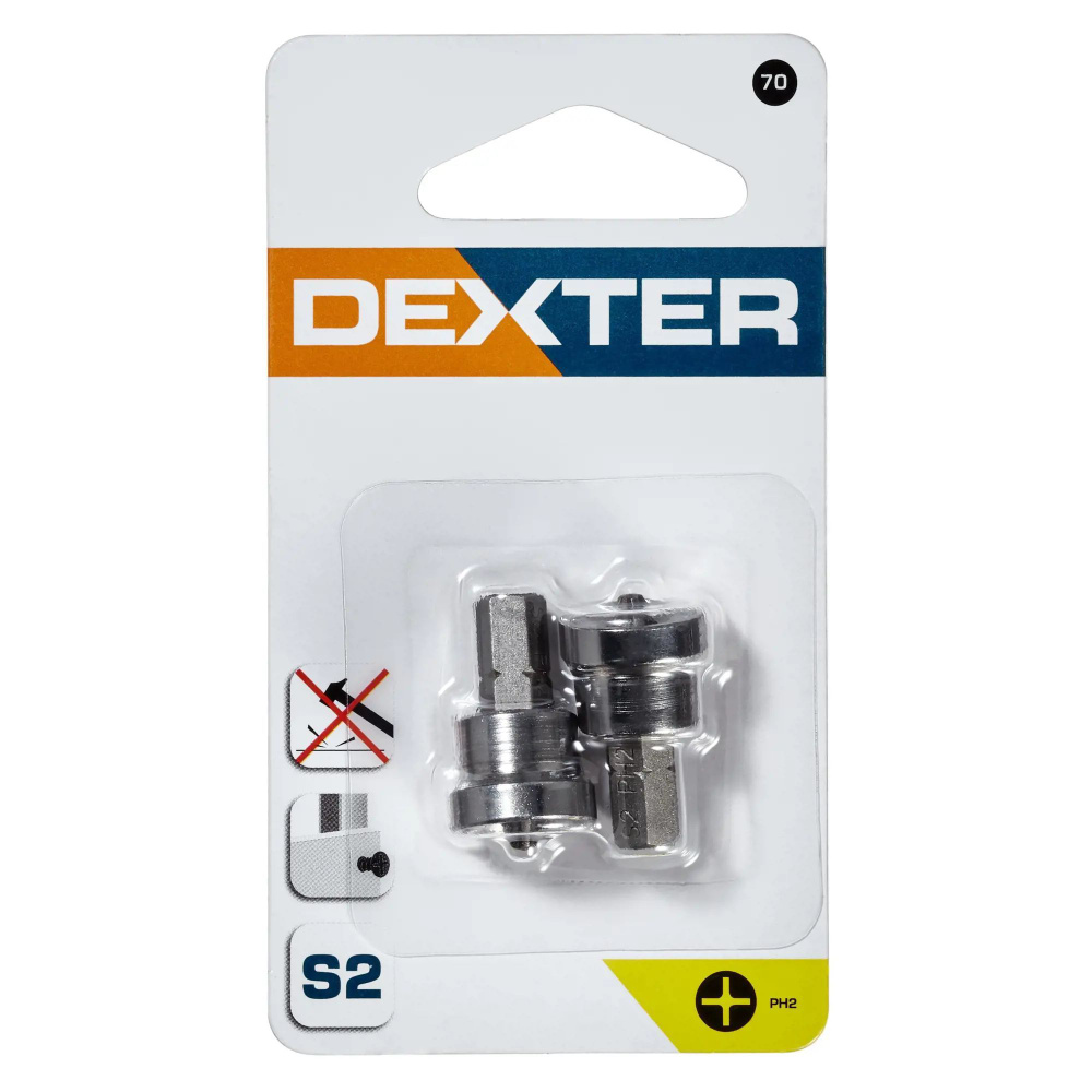 Бита для гипсокартона Dexter XM70DT-3 PH2x25 мм, 2 шт. #1