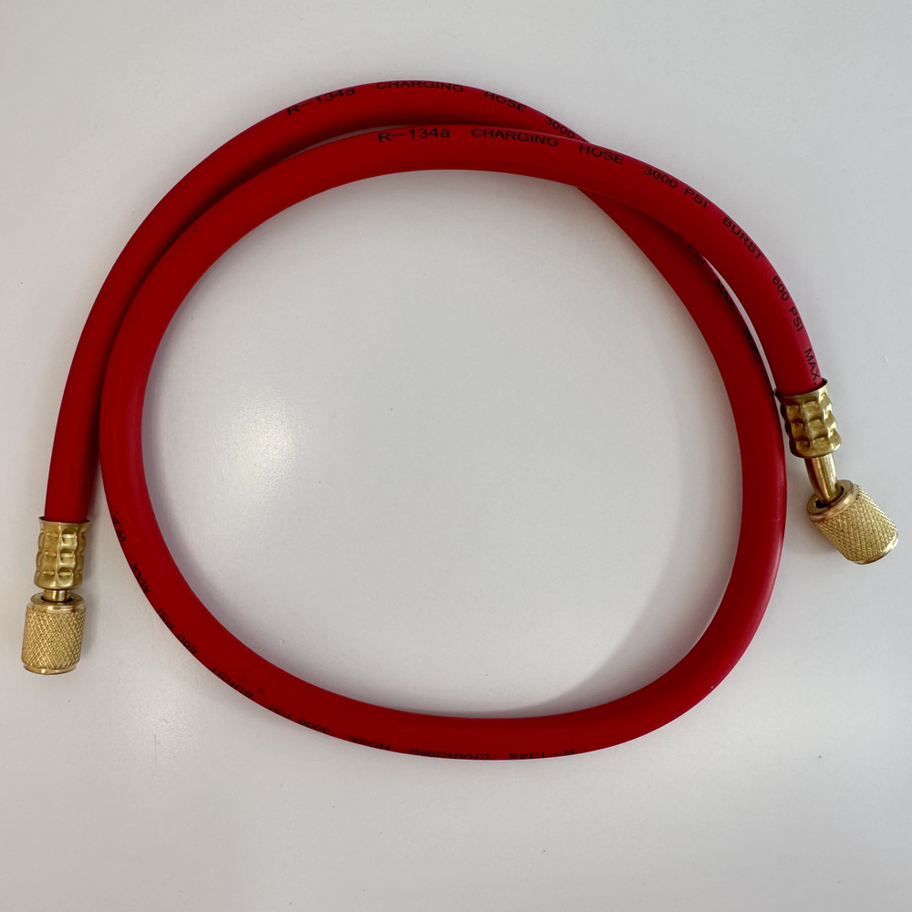 Шланг заправки для фреона без вентиля 90см R134 600-3000PSI - купить с ...