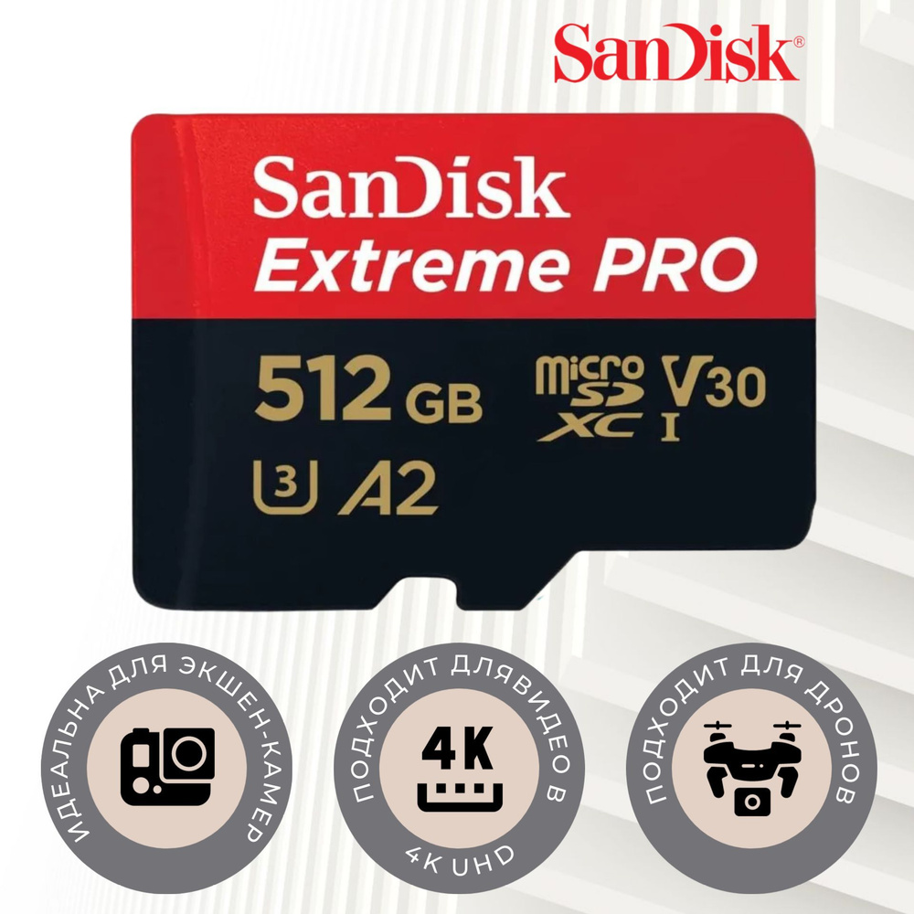 Карта памяти microsd sandisk extreme pro 128gb