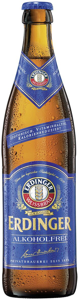 Пиво безалкогольное Erdinger Weissbier Alkoholfrei, Германия, 0.5 л #1