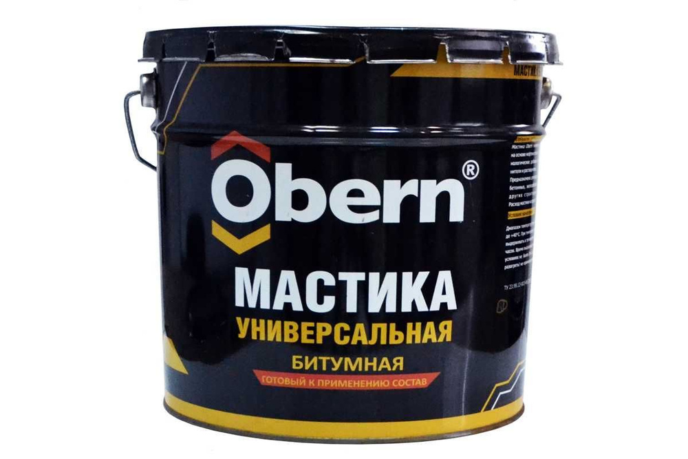Мастика OBERN BLACK битумная гидроизоляционная 15 кг #1