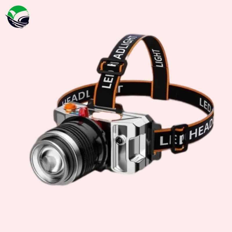 Фонарь налобный сверхмощный, светодиодный,с зумом аккумулятором и ...