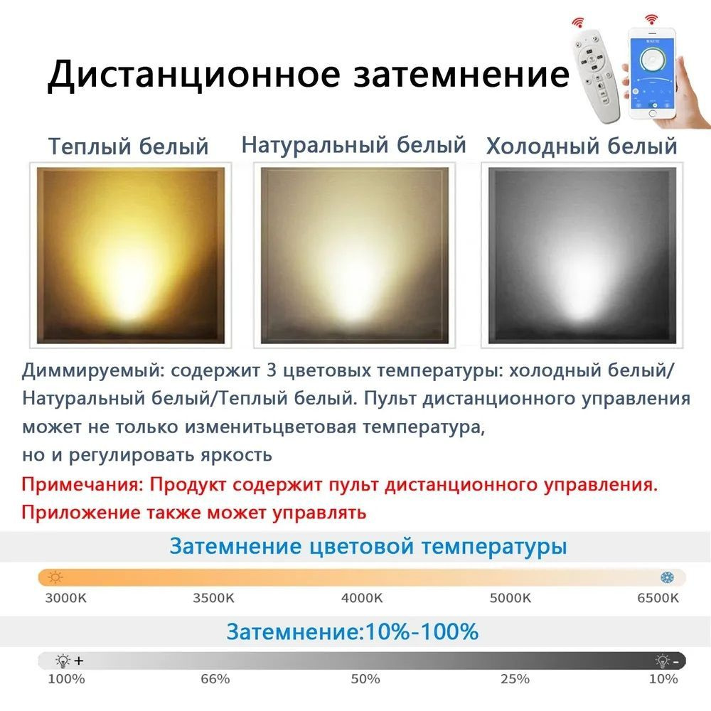 Потолочный светильник, LED, 60 Вт #1