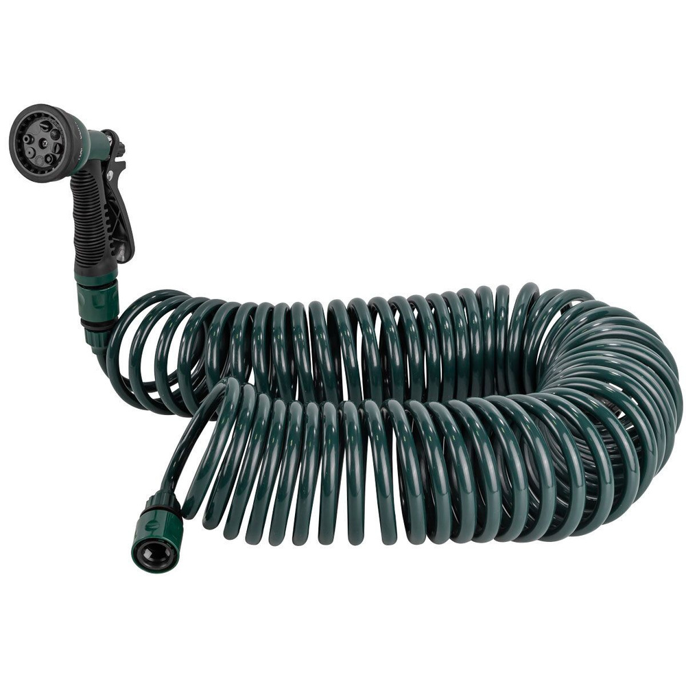 Шланг винтовой садовый с пистолетом-распылителем 15м WMC TOOLS WMC-TG7106004NEW-15M #1
