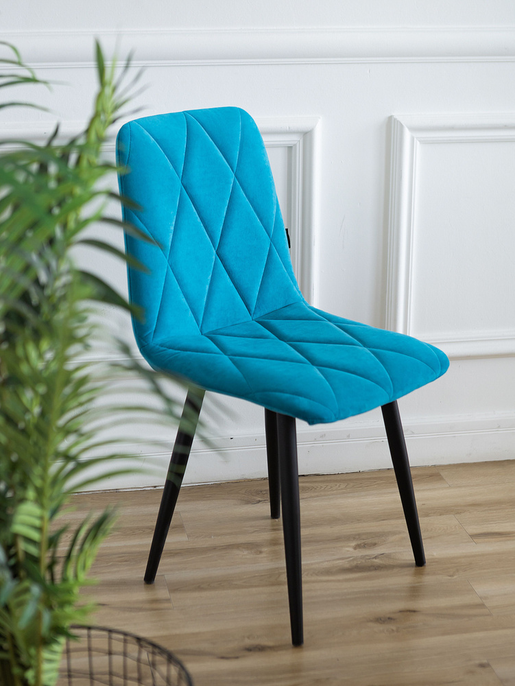 Мягкие стулья Милана для кухни и комнаты со спинкой / 2 шт, синий  #1