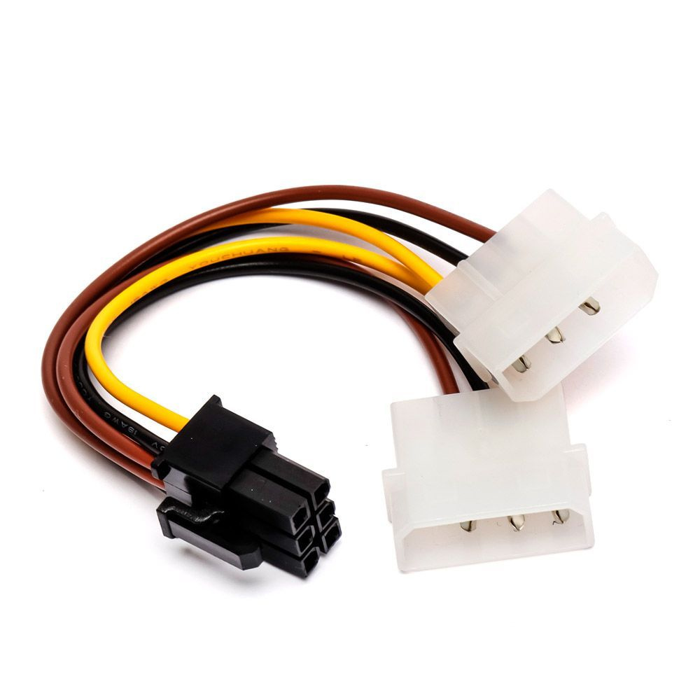 Кабель переходник Molex M x2 - PCIe 6pin M, 20см