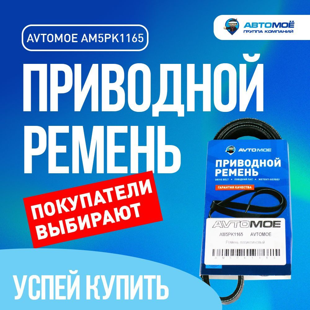 Ремень поликлиновый AM5PK1165 FIAT Albea, MAZDA 323 / Фиат Албеа, Мазда 323  / Ремень приводной - АВТОМОЁ арт. AM5PK1165 - купить по выгодной цене в  интернет-магазине OZON (862296266)