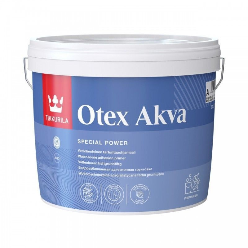 Tikkurila Otex Akva/Тиккурила Отекс Аква, 2.7л,База А(Белая),грунтовка на водной основе .  #1
