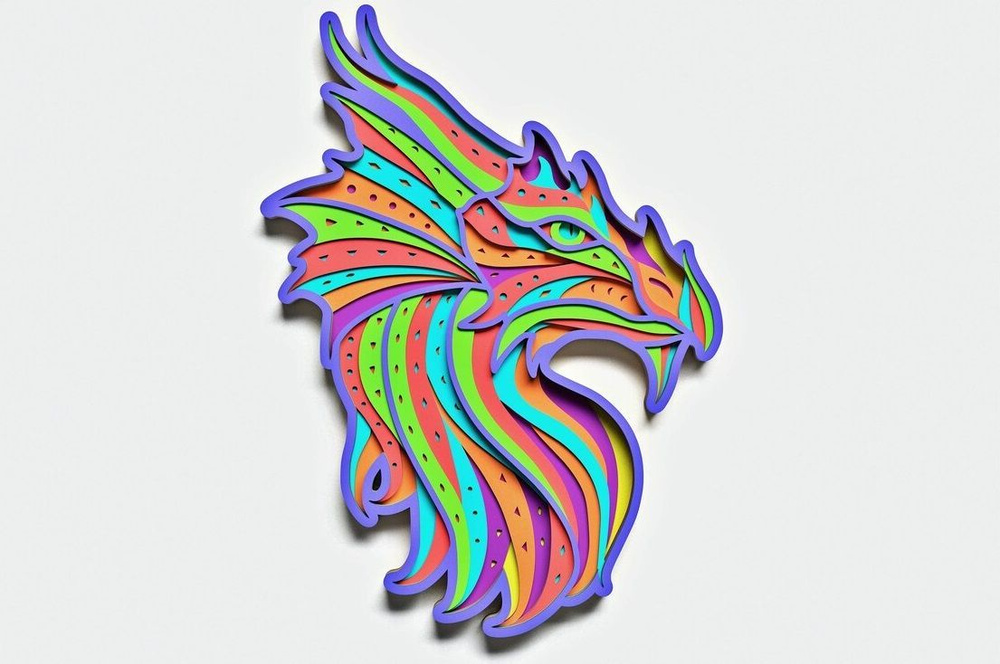 Конструктор-раскраска из дерева "Голова дракона" для самостоятельной ...