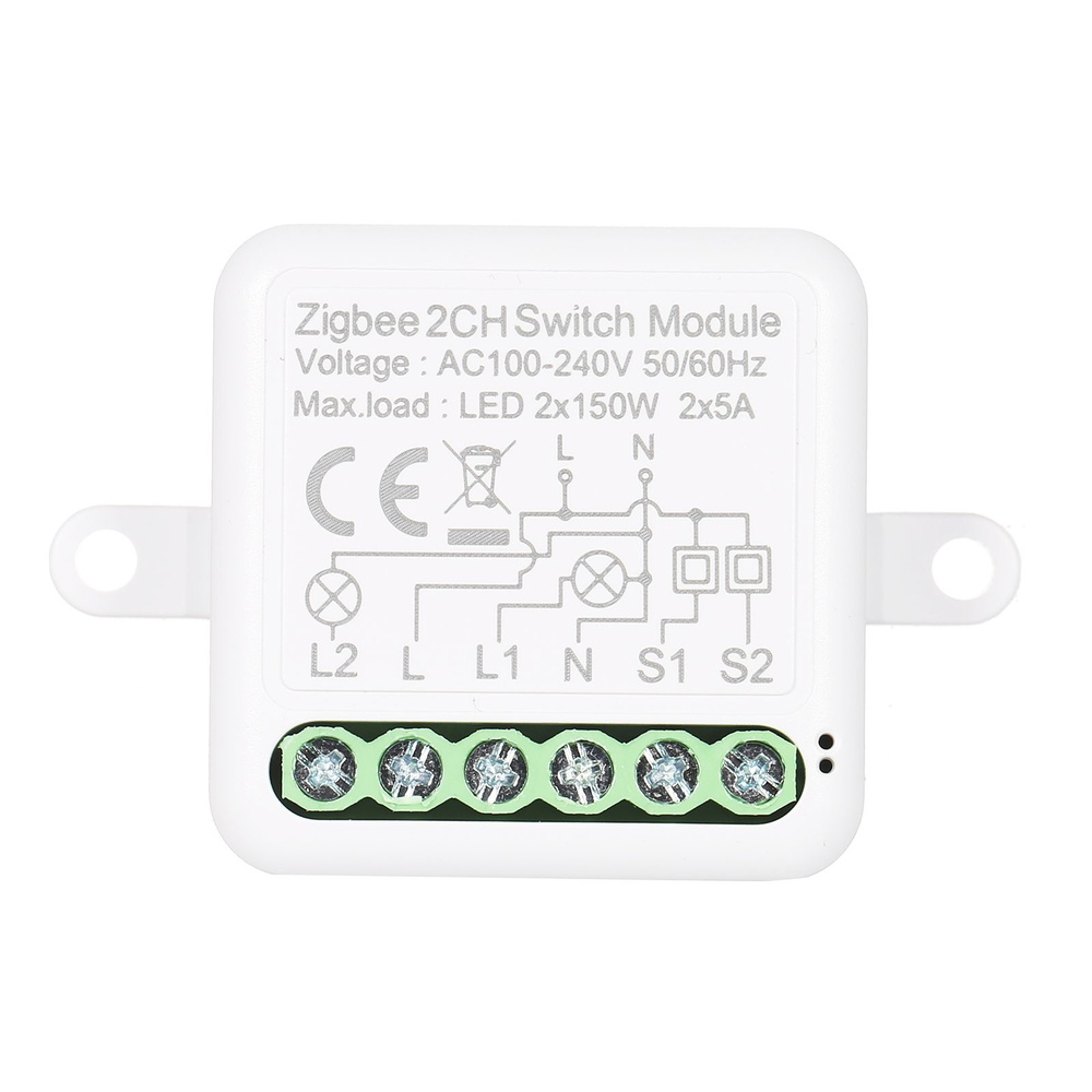 2CH Zigbee Mini Smart Switch Релейный модуль поддерживает 2 способа -  купить с доставкой по выгодным ценам в интернет-магазине OZON (1532898483)