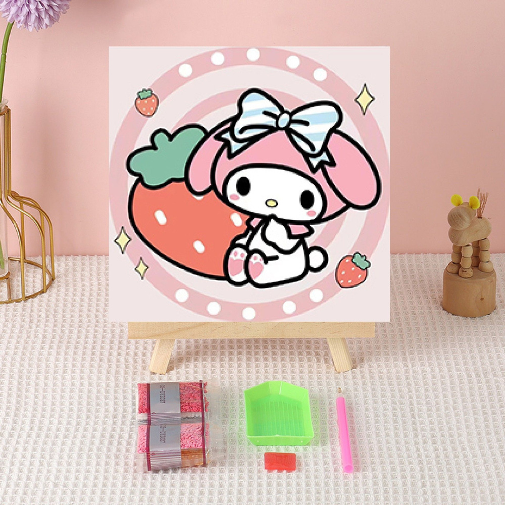 Алмазная мозаика Моя мелодия My Melody детская на подрамнике для девочек  20*20cm животные ZSH230816 14A