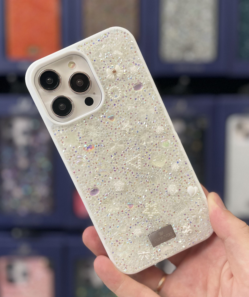 Чехол Swarovski Crystals для iPhone 13 Pro Max белый - купить с ...