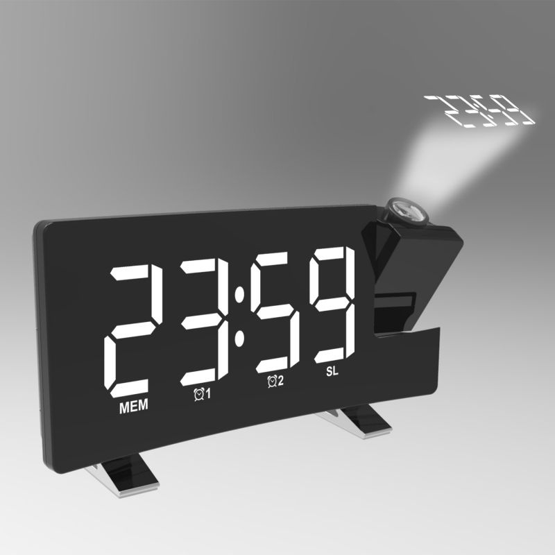 Будильник электронный fm-радио, проекционные светодиодные цифровые часы .