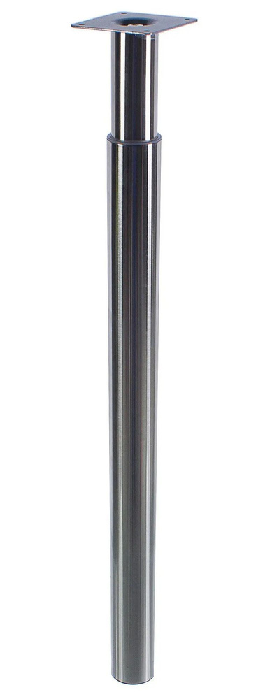 Опора-ножка телескопическая регулируемая 70-110 см, стальная, цвет никель, для монтажа столешницы на #1