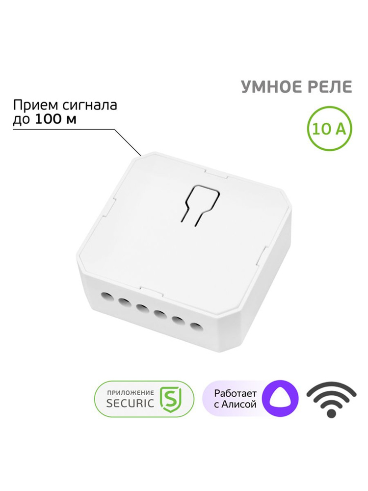 Умное встраиваемое Wi-Fi реле одноканальное SECURIC #1