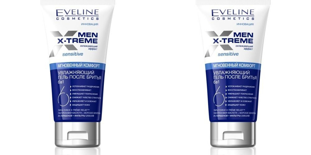 Eveline Cosmetics увлажняющий гель после бритья 6 в 1 серии MEN X-TREME, 150 мл, 2 шт  #1