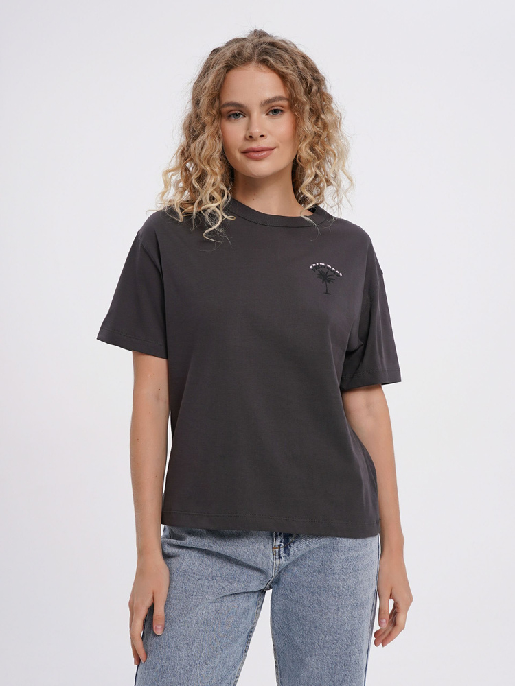 Футболка ТВОЕ, размер 48, цвет темно-серый, 100% Хлопок - купить по ...