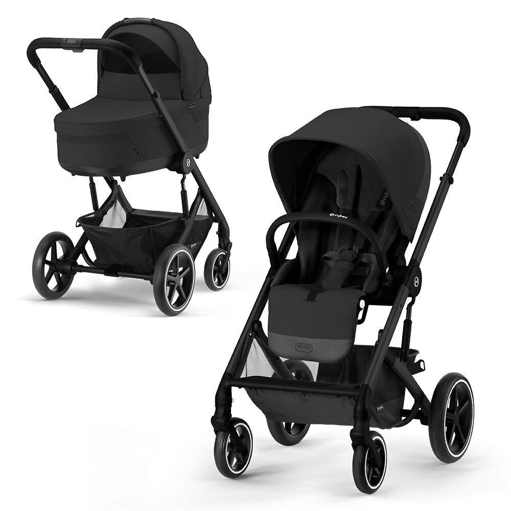 Коляска 2в1 Cybex Balios S Lux 2023, Moon Black, c универсальным ...