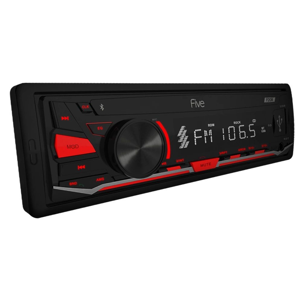 Автомагнитола, магнитола для авто FIVE F20R 1din Bluetooth, USB, AUX, SD, FM