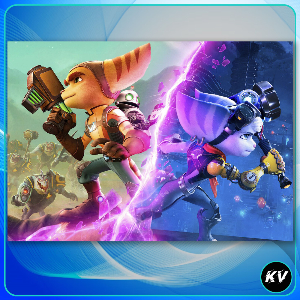 Картина на холсте Ratchet & Clank Рэтчет и Кланк Игра 2-9 60х80 см - купить  по низкой цене в интернет-магазине OZON (1176827752)