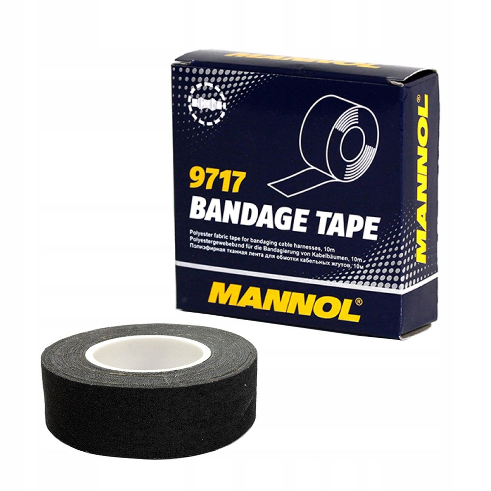 Изолента тканная полиэфирная MANNOL 9717 bandage Tape, 1шт х 25мм х 10м  #1