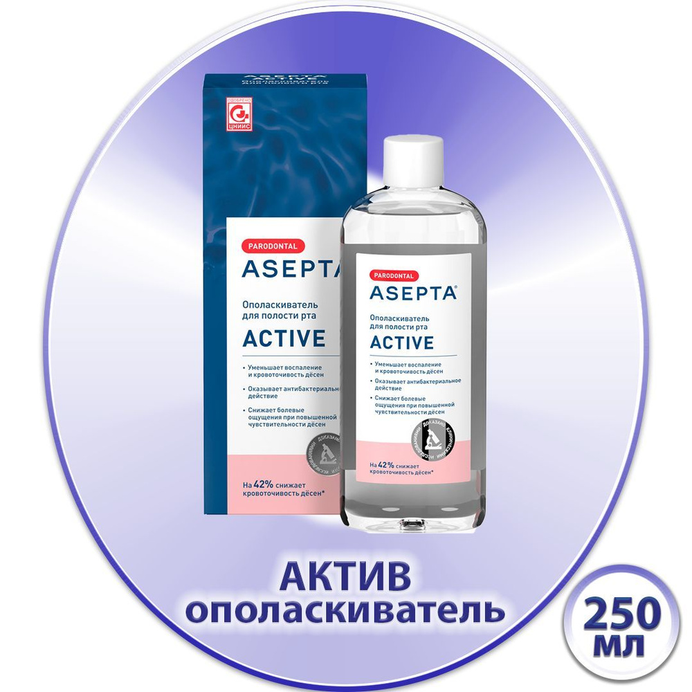 Ополаскиватель для полости рта Асепта Active, 250 мл - купить с ...