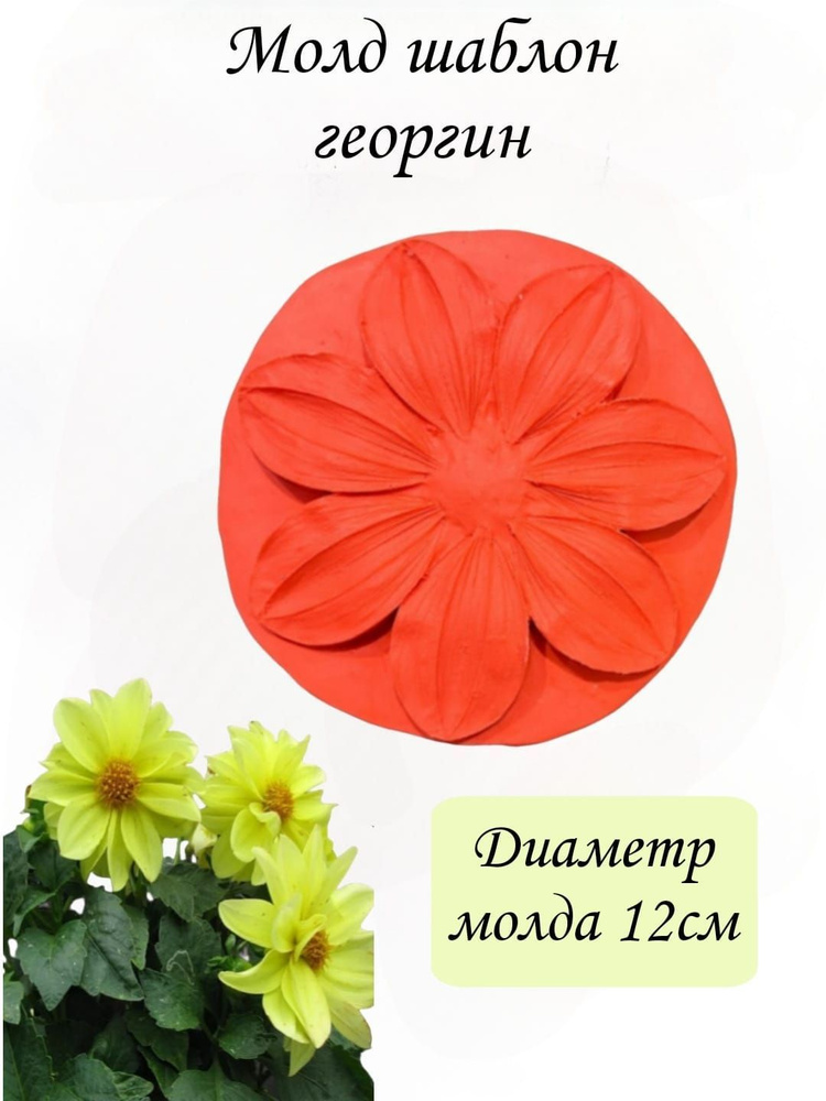 молд-шаблон цветок георгина D- 12 см - купить с доставкой по выгодным ценам  в интернет-магазине OZON (1185796816)