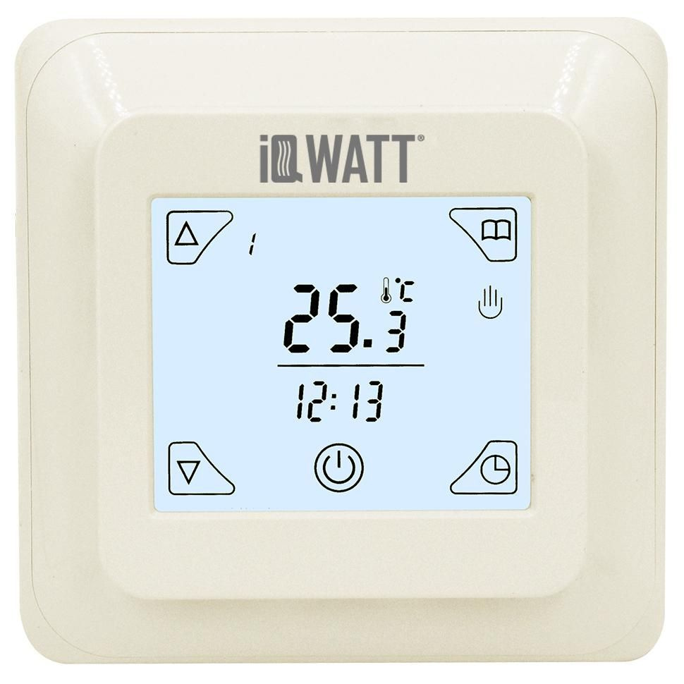 IQWATT Терморегулятор/термостат до 3600Вт Для теплого пола, слоновая кость  #1