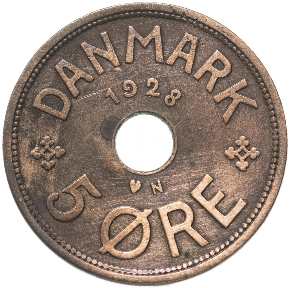 Монета Дания 5 эре ore 1928 - купить в интернет-магазине OZON с быстрой ...