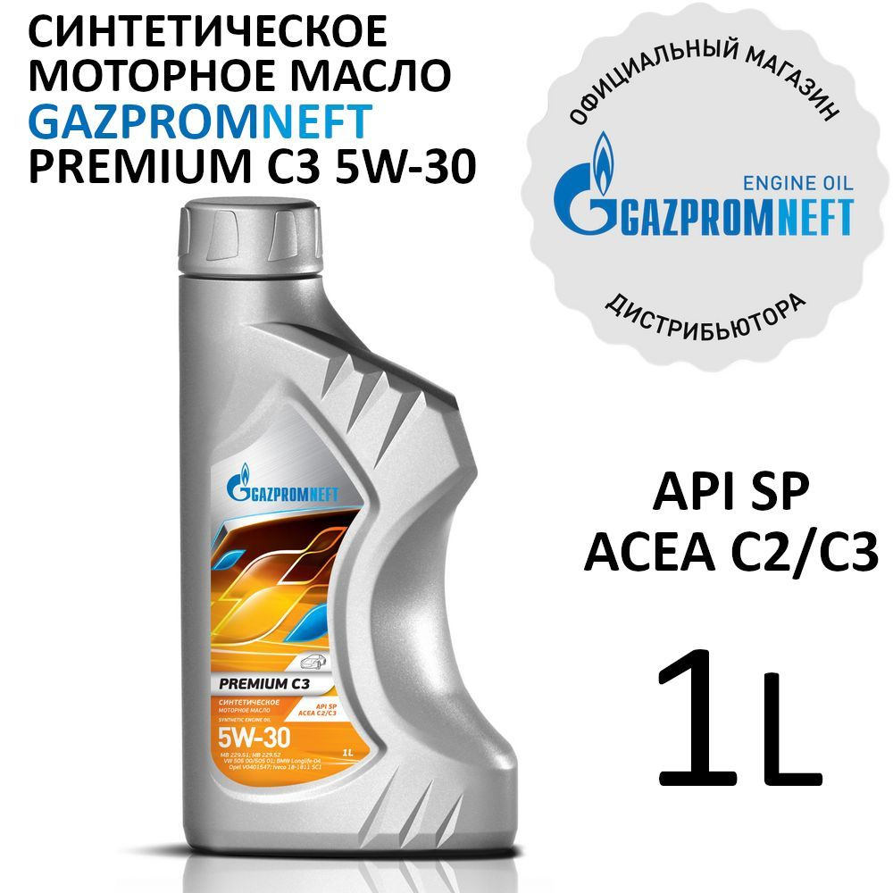 Gazpromneft Premium C3 5W-30 Масло моторное, Синтетическое, 1 л #1